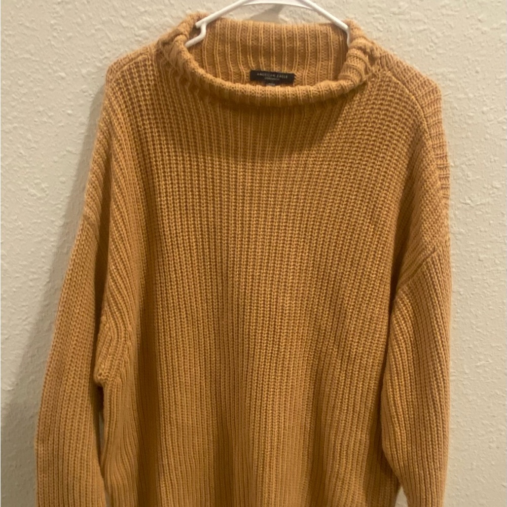 American Eagle Outfitters Warm Tan Cowl Neck Sweater